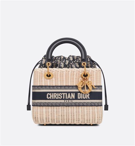 dior wicker|christian dior medium lady bag.